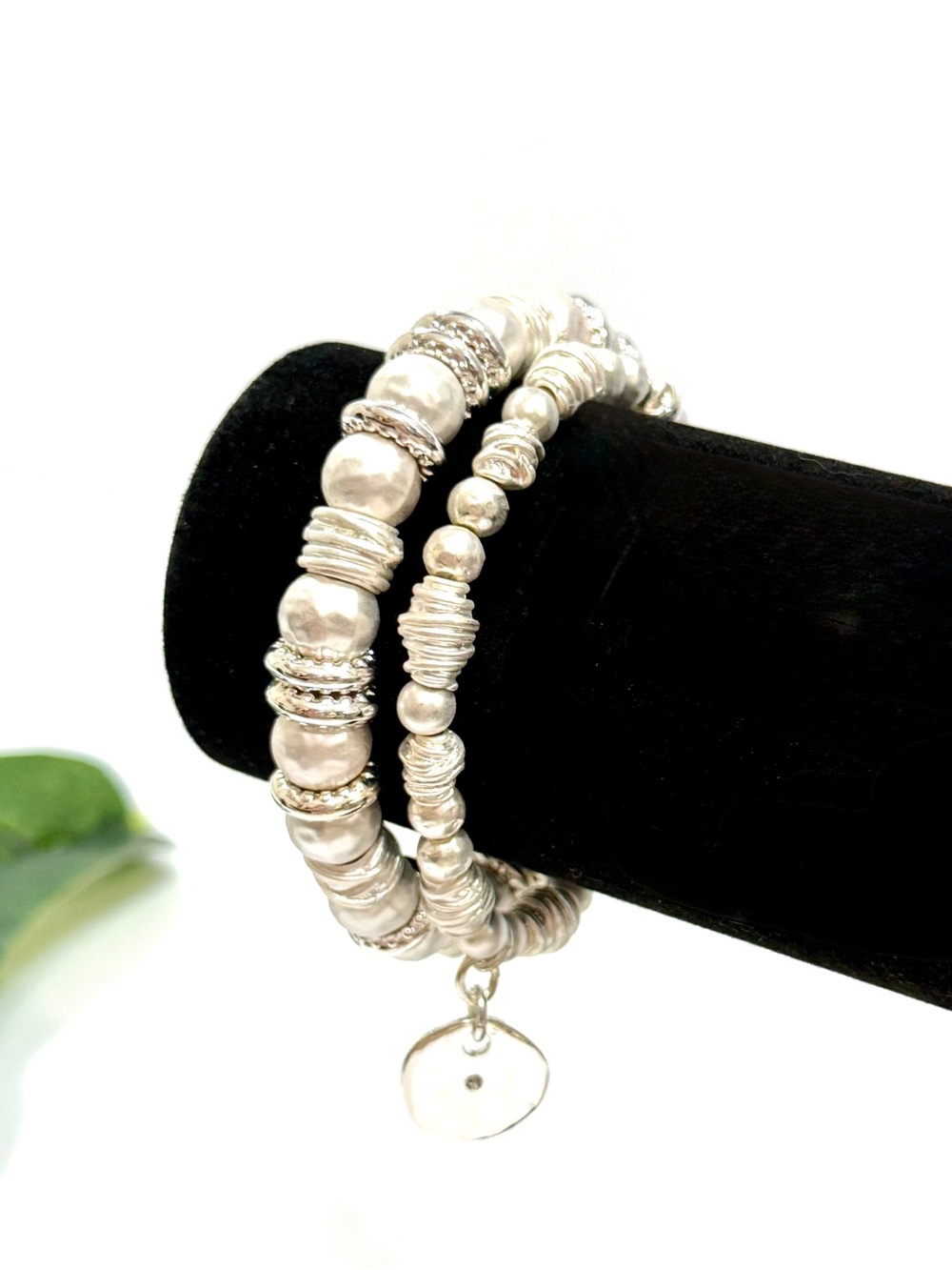 Chico’s Silver-Tone Stretch Bracelet Set – NWOT